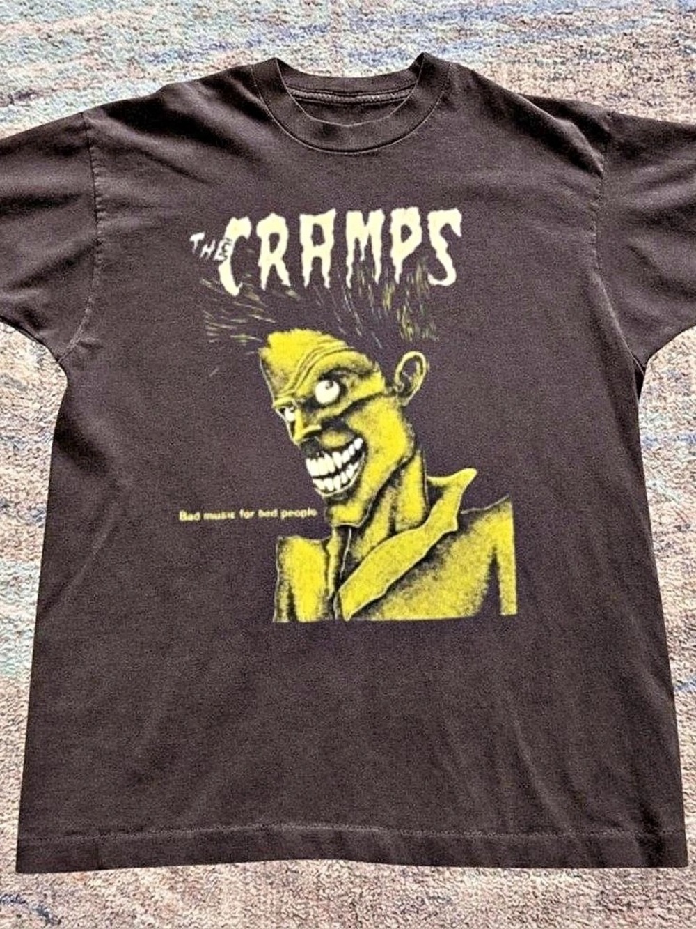 The Cramps Bad Music for Bad People T-Shirt in Brown